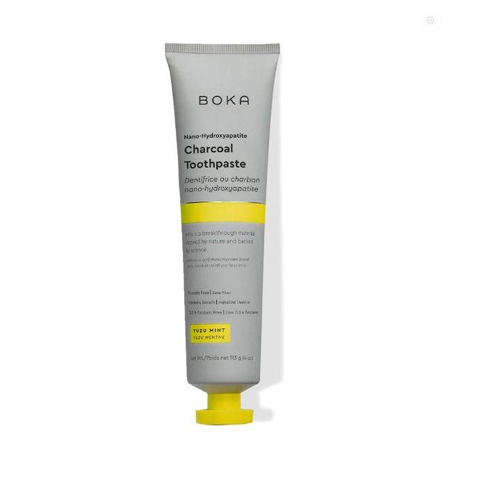 Boka Charcoal Yuzu Mint n-Ha Toothpaste 113 gram / 4 oz Nano hydroxyapatite Pasta Gigi Odol