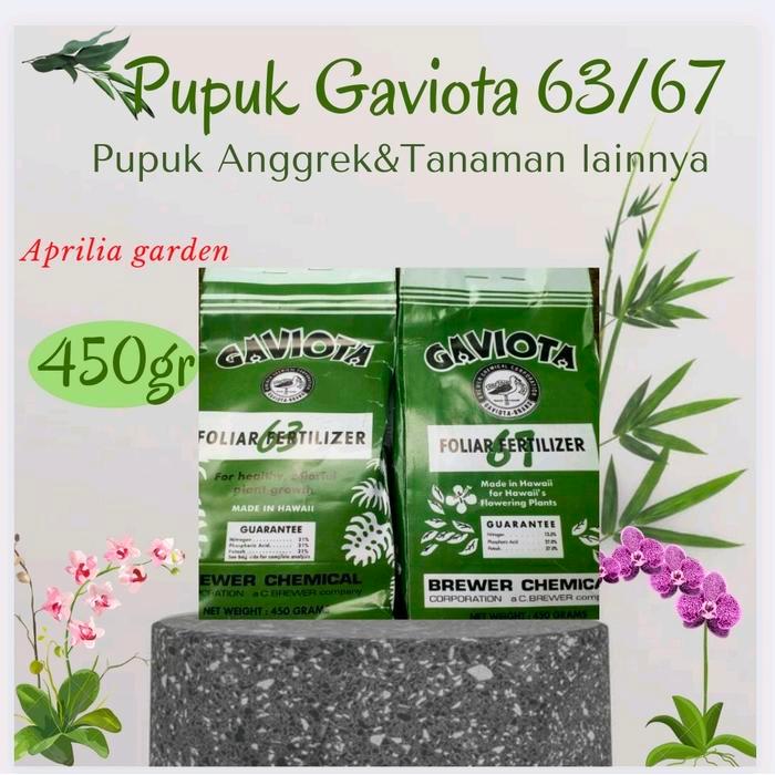 Pupuk Gaviota 63 Gaviota 67 Pupuk Pertumbuhan Pembungaan Tanaman Anggrek 450gr
