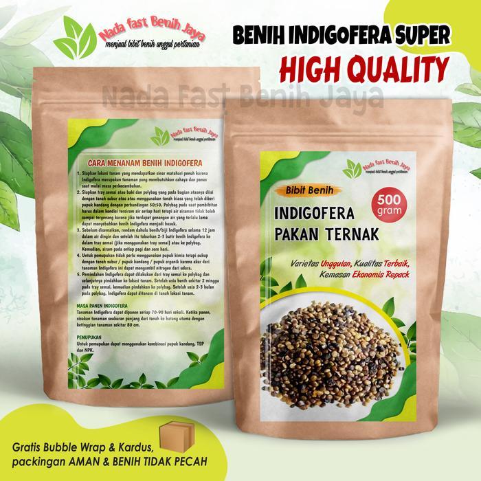 Benih Indigofera 500 Gram Bibit Pakan Ternak Hijauan Kaya Protein Toleran Kekeringan