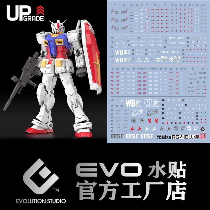 RG 1/144 GUNDAM RX-78-2 VER. 2.0 WATER DECAL EVOLUTION MONSTER