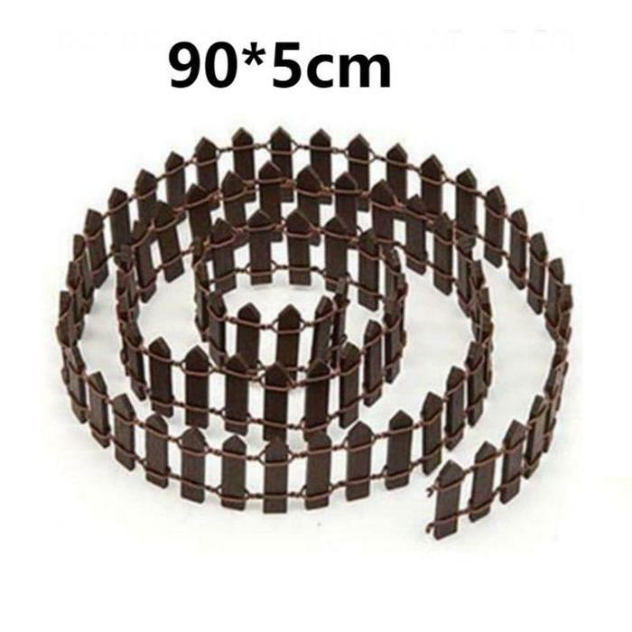 90*5cm Miniatur Pagar Kayu Pagar Diorama Miniatur Maket Utk Diy Miniature House Mainan Miniatur