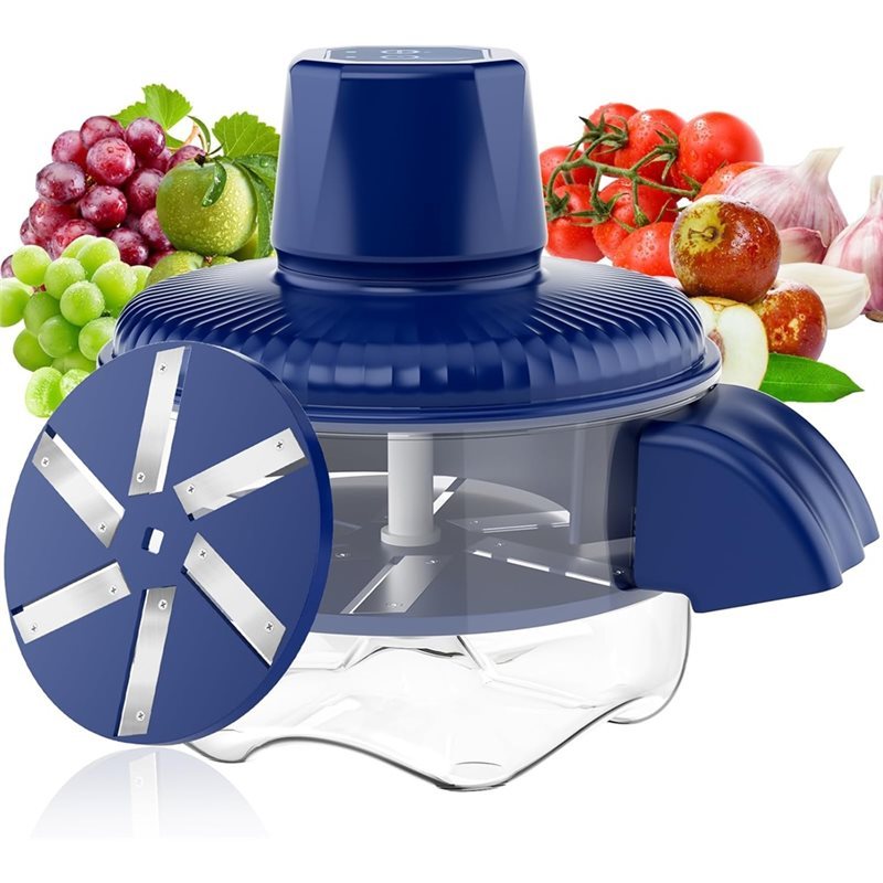 M02K-Rechargeable Wireless Automatic Peeling Machine, Upgraded 6 Leaf Blade Electric Grape, Cherry