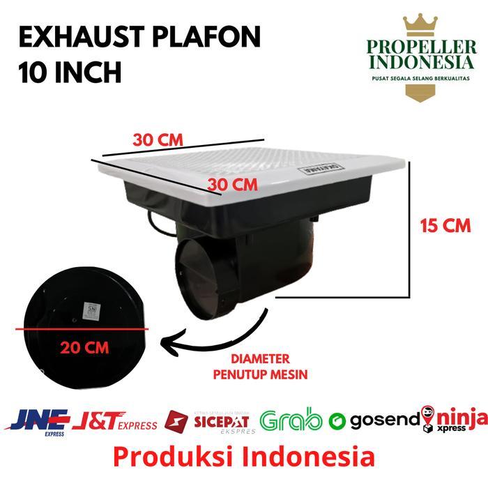 Exhaust Fan Plafon 10 Inchi Kipas Plafon 10 Inch Kipas Blower Hexos Angin Hisap Kipas Kamar Mandi