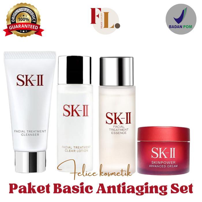 Terlaris Sk-Ii/Sk2/Skii Paket Trial Basic Rna Power (Antiaging) Perawatan Moisturizer Wajah Lotion