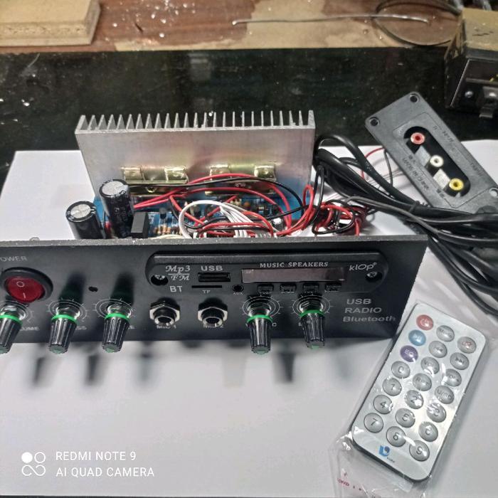 kit amplifier stereo echo bluetooth