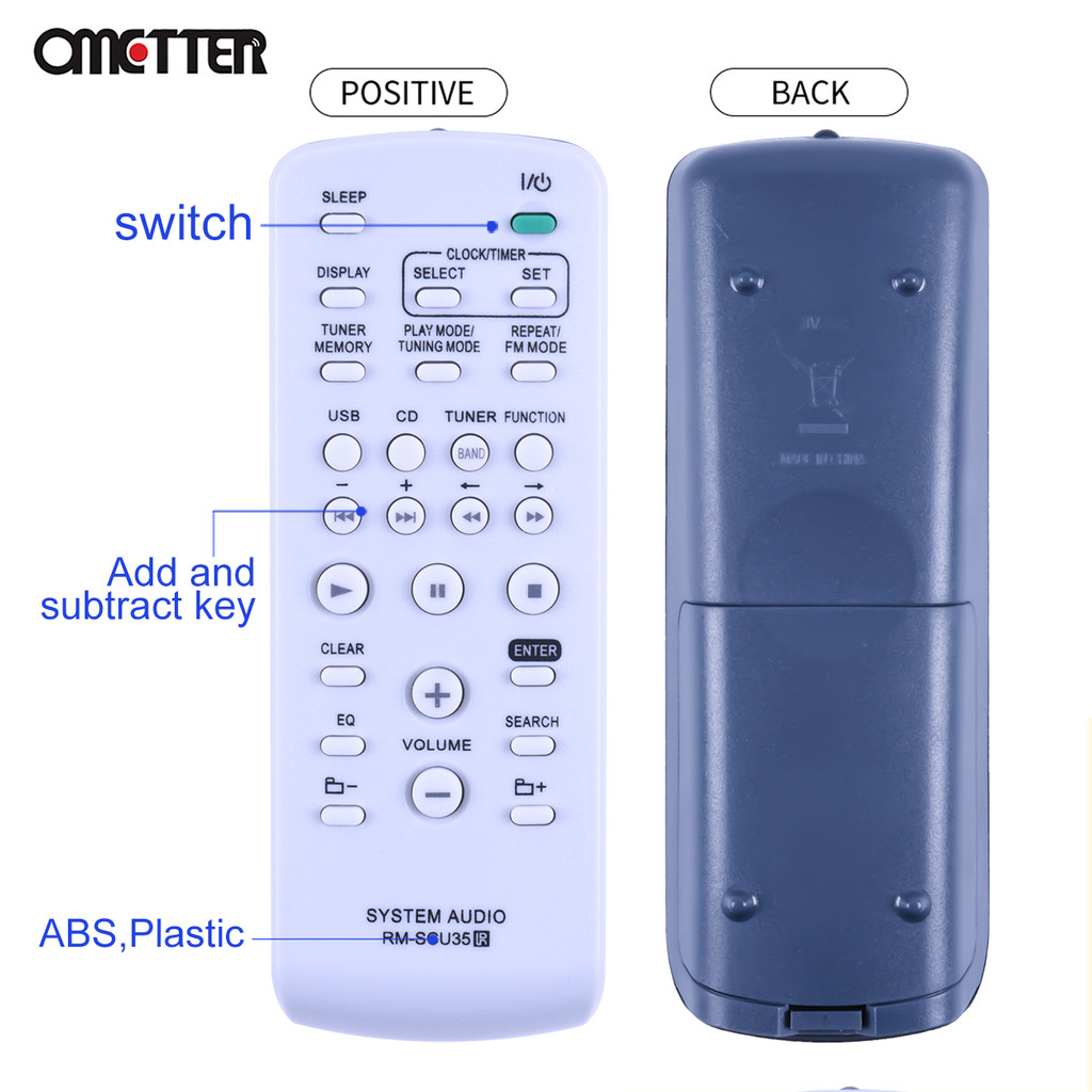 New Remote Control RM-SCU35 For Sony CMT-HX5BT HCD-HX5 CMT-U1BT HCD-U1BT CMT-HX3R CMT-HX3 Micro