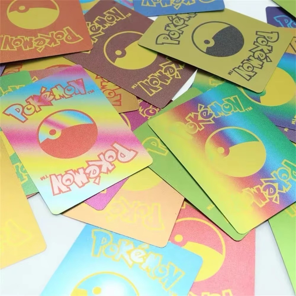 Pokemon Cards Francaise German Gold Spanish English Foil Gold Rainbow Cards VMAX GX V Card Game Card