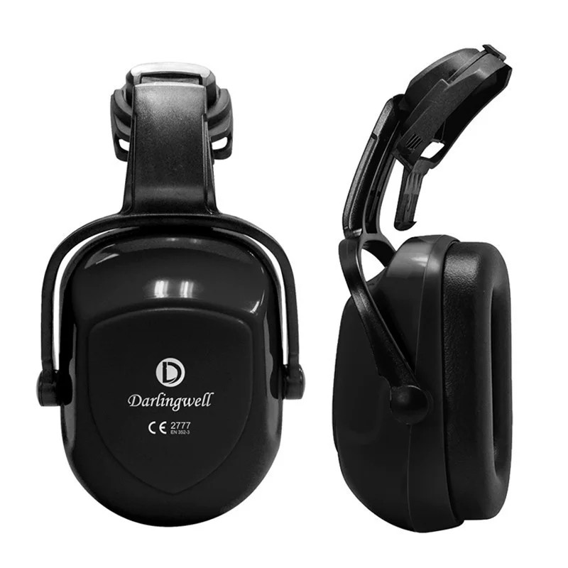 Ear Muffs Adjustable Cap-mounted Earmuff Safety Helmet Attachable Safety Hard Hat Earmuff Hearing