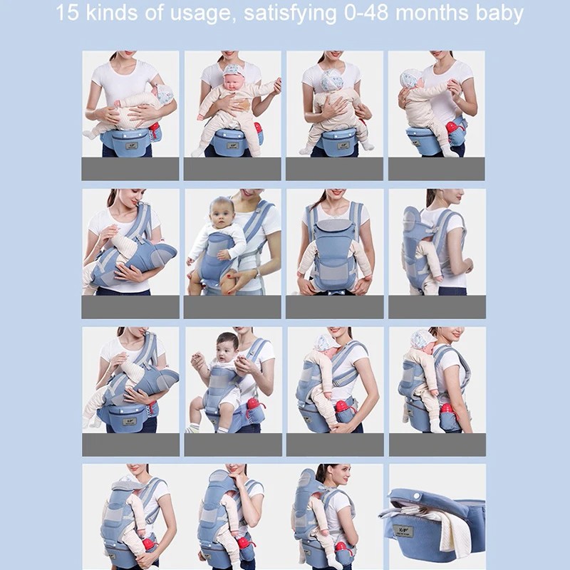 Newborn Ergonomic Baby Carrier Backpack Infant Baby Hipseat Carrier Front Facing Ergonomic Kangaroo