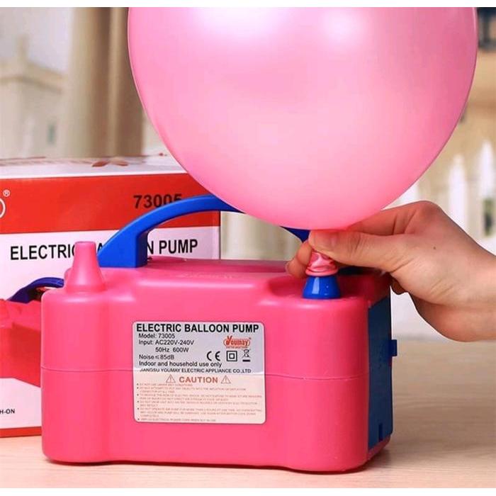 Promo Pompa Balon Elektrik Balloon Pump 2 Lubang Angin Alat Tiup Gas Udara Terlaris