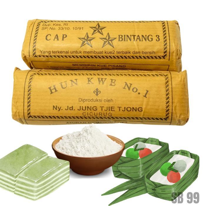 Premium 10 Pcs Bintang 3 Tepung Hunkwe Putih Untuk Aneka Kue Cendol Es Gabus Original