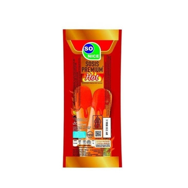 So Nice Sosis Premium Hot 60 Gr