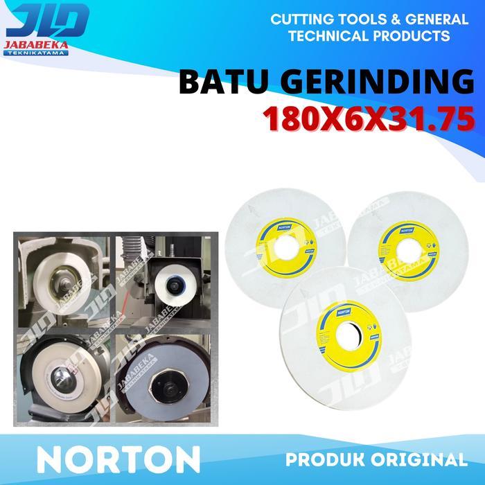 Norton Batu Gerinda Duduk 7 Inch 180X6X31.75Mm Putih Wa46K7V-1A Grinding Wheel White