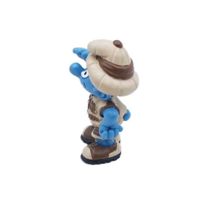 HOT SALE SCLEICH SMURF 20475 SAFARI SMURFS CARTOON VINTAGE ACTION FIGURE MAINAN KARAKTER