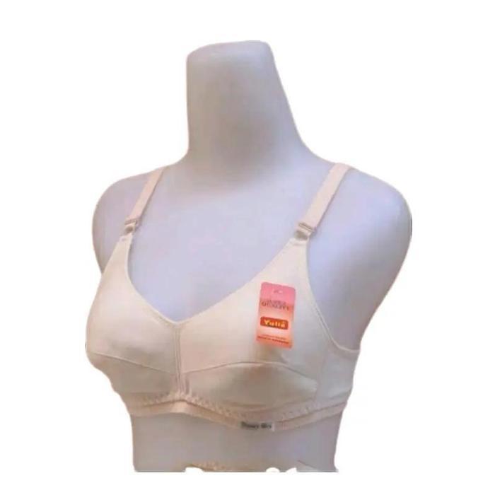 SATUAN Bra Karet Bawah Sport- Tanpa Busa Bh Merk Yulia Polos Khusus Warna Cream Satuan Katun Tebal
