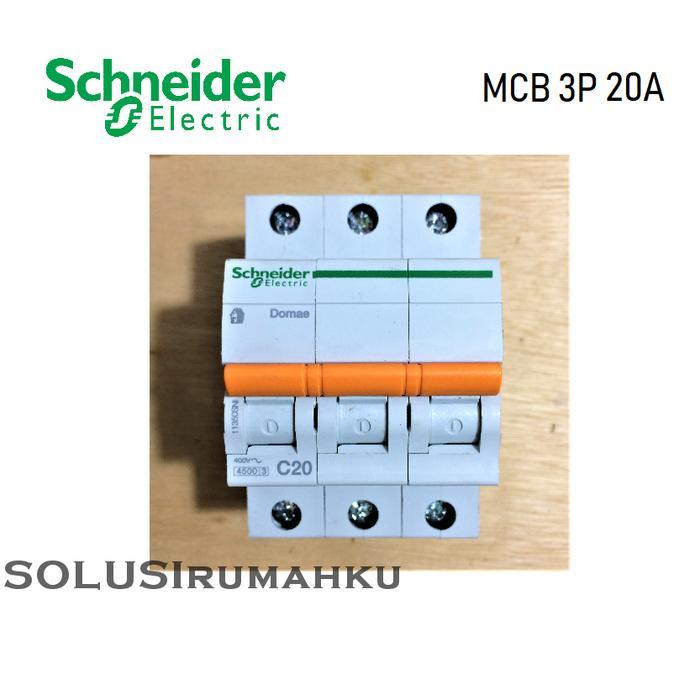Mcb 3 Phase Schneider 20A / Sikring 3 Pas 20 Ampere / Mcb 3P 20 A