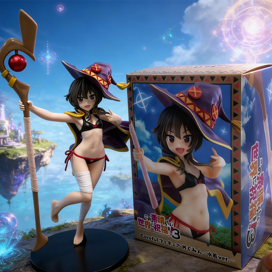 KonoSuba God's Blessing on This Wonderful World Anime Figure, 23cm Megumin Action Figurine,