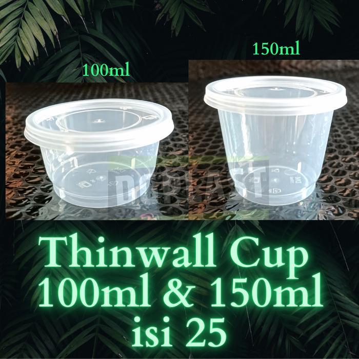 Thinwall Cup Puding Merpati 100ml 150ml isi 25 / Sauce Cup
