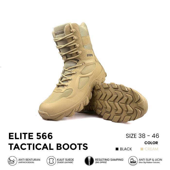 Magnum Sepatu Tactical Elite 566 Sepatu Militer PDL Satpolpp Linmas 8 Inch Kokoh Tahan Lama Desain