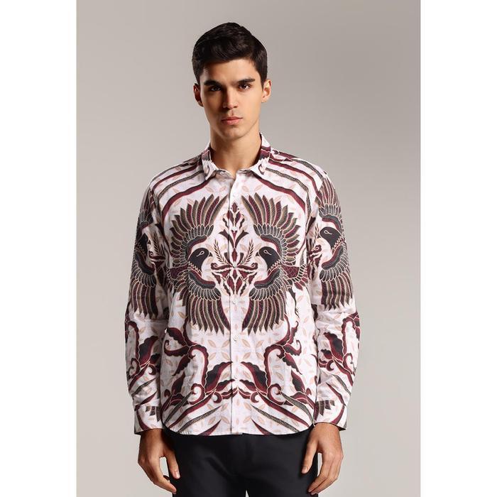Moc - Kemeja Batik Pria Lengan Panjang Harkamanta 1 - White Pasti Promo