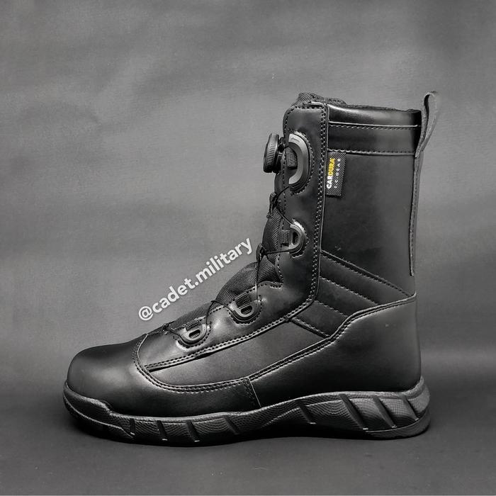 Sepatu Combat Boots PDL Blackwater DIAL (Full Leather Edition) 9 Inci Hitam Pria Tactical