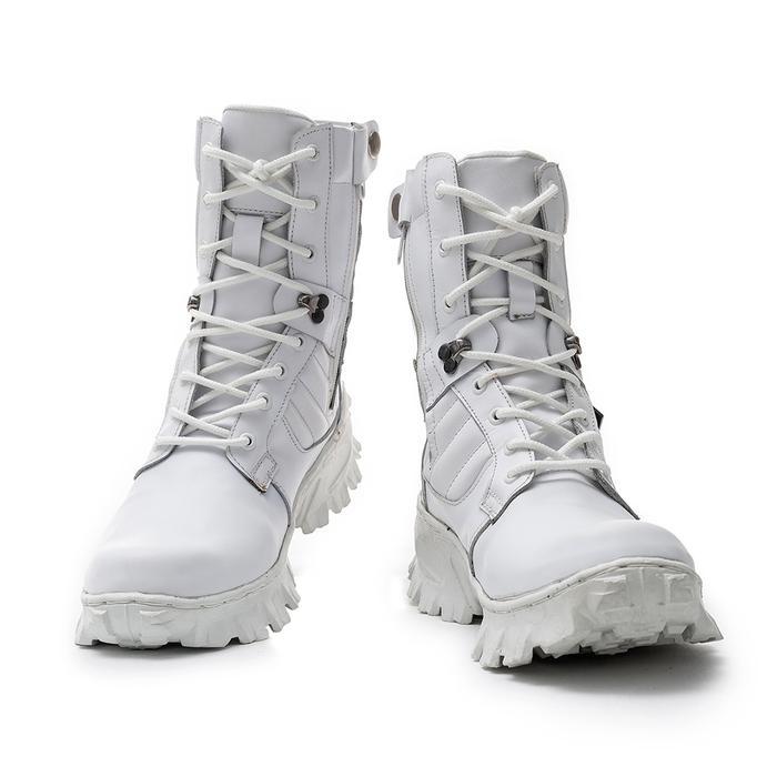 SEPATU PDL PUTIH FULL/ SEPATU SAFETY PDL KULIT/ PASKIBRA PDL PUTIH Boots Shoes Pria