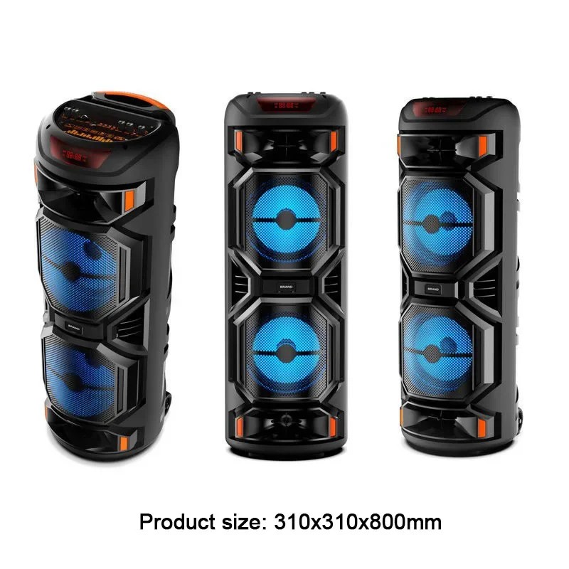 Peak Power 1200W Super Large Outdoor Bluetooth Speaker 8 Inch Double Horn Subwoofer Portable