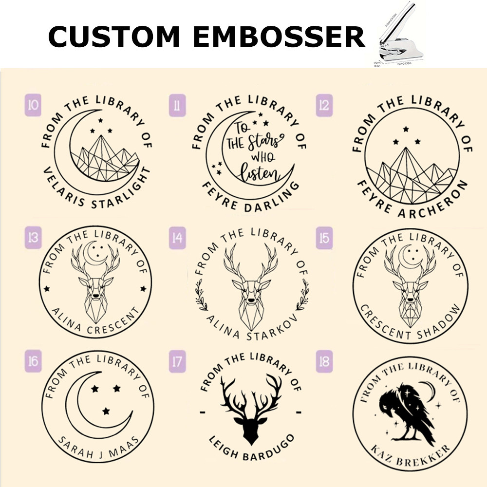 Custom Embosser Stamps Book Wedding Logo Designs Personalized Embossing Stamp Custom Handheld