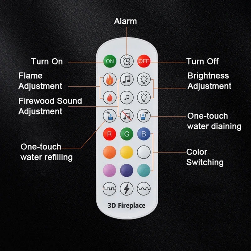 Water Electric Fireplace 3D Remote Control APP Interior Decoration Steam Fireplace Mist Fireplace