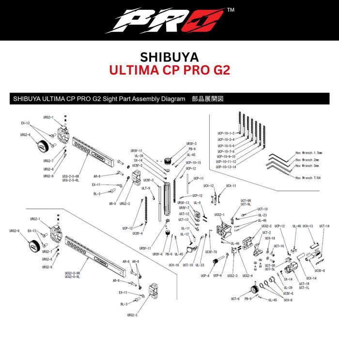 SPARE PART SIGHT FISIR SHIBUYA - PARTS ORIGINAL ALAT BIDIK BUSUR PANAHAN / ALAT PANAHAN