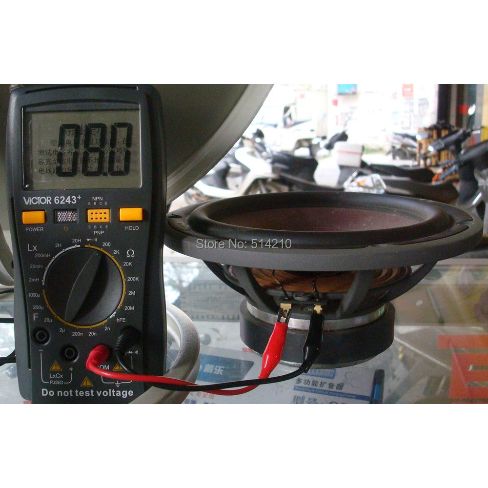 1 pair Denmark 6.5'' casting aluminum frame midrange 6.5 inch bass speaker mid-woofer wood pulp cone