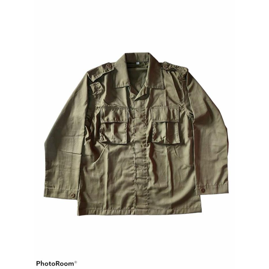 Setelan Seragam PDL dan PDH Pol PP Warna Olive Bahan Drill - M