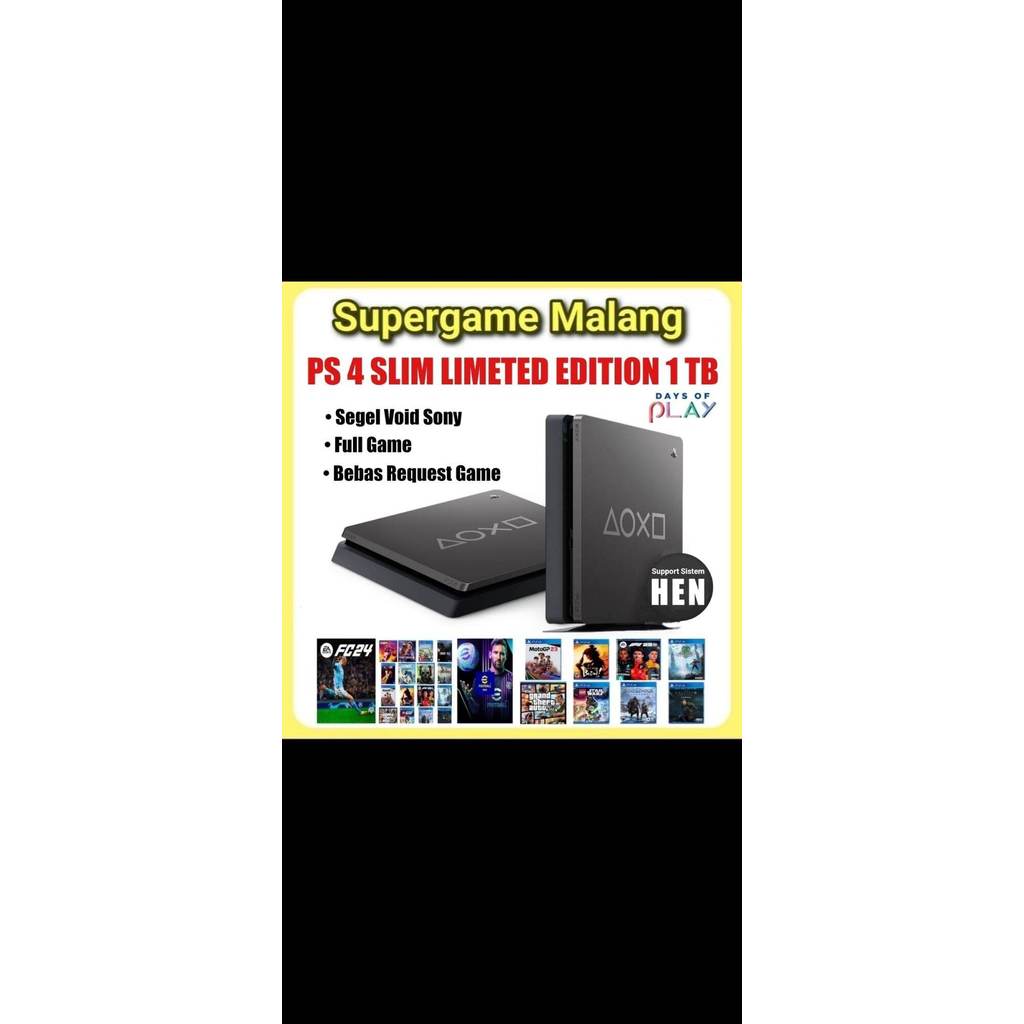 PS4 slim 1 tb ps4 hdd stik resmi 1 tb console
