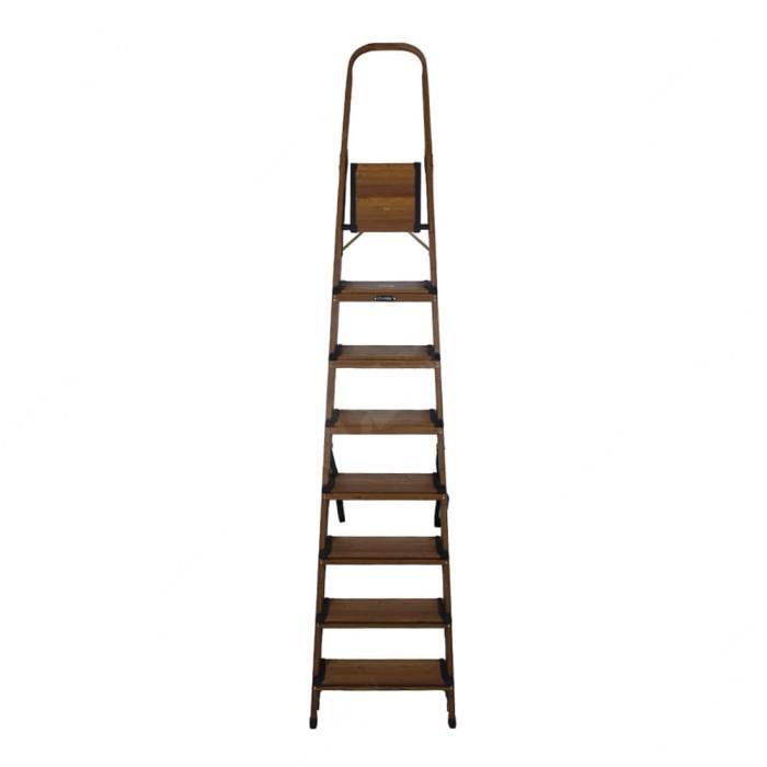 Krisbow Tangga Lipat Aluminium 8 Wide Step Motif Kayu