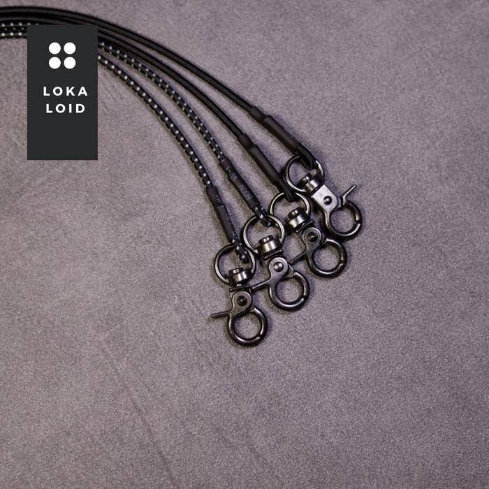 Tali Masker Pria Hitam Polos Hook Besi Anti karat Kalung Masker Cantolan stainless Alloy Kakak tua
