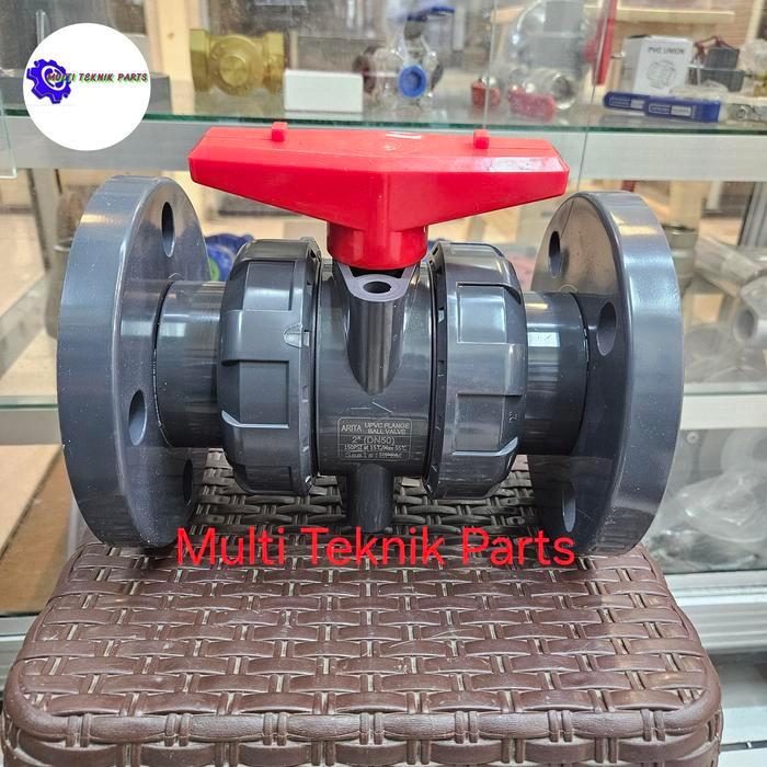 Ball Valve Pvc True Union Flange Jis 10K 2" Inch / Ball Valve Upvc