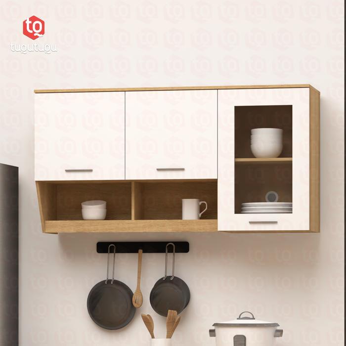 kitamani200 DERYL Lemari / Rak / Bufet Gantung Dapur Kitchen Wall Cabinet 3 Pintu