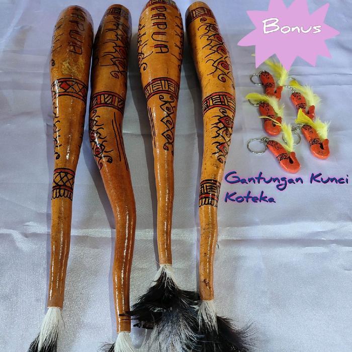 Koteka Papua Asli Bonus gantungan kunci koteka