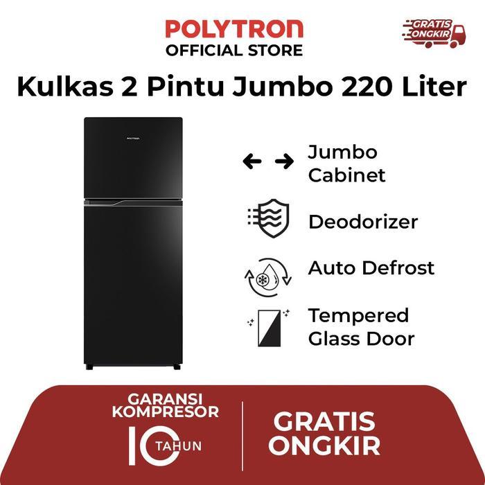 Kulkas Polytron PRW 23 MNX / PRW 25 MNX Belleza Jumbo - Kulkas 2 Pintu - 23 MNX