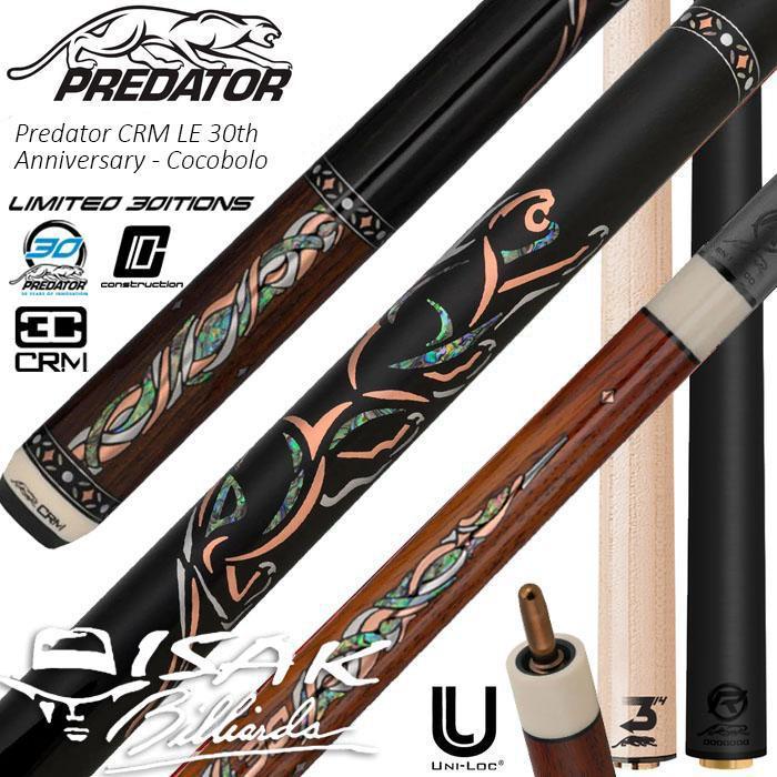 Predator CRM 30th Anniversary Limited Edition Cocobolo I Carom Cue and 3-Cushion Cue I Low