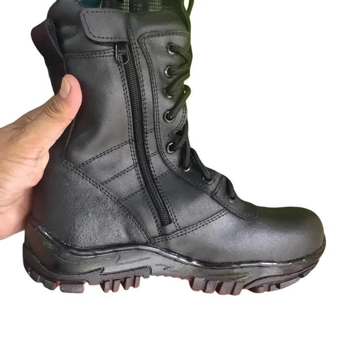 DISKON sepatu pdl satpam kulit resleting size jumbo READY STOCK