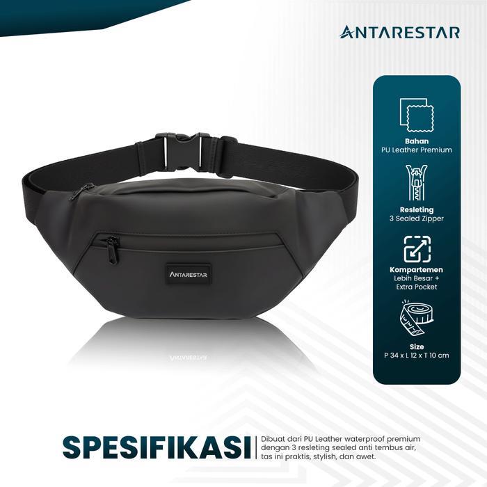 Eiger Summit - Tas Selempang Crossbody Premium 2.0 Hitam Pria Wanita Pinggang Slempang Tas Lebaran
