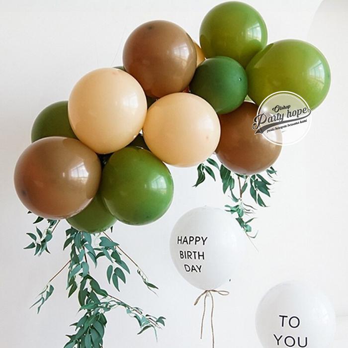 Balon Latex Retro Isi 100 / Balon Latex Retro Vintage 100/ Balon Dekor Pasti Promo