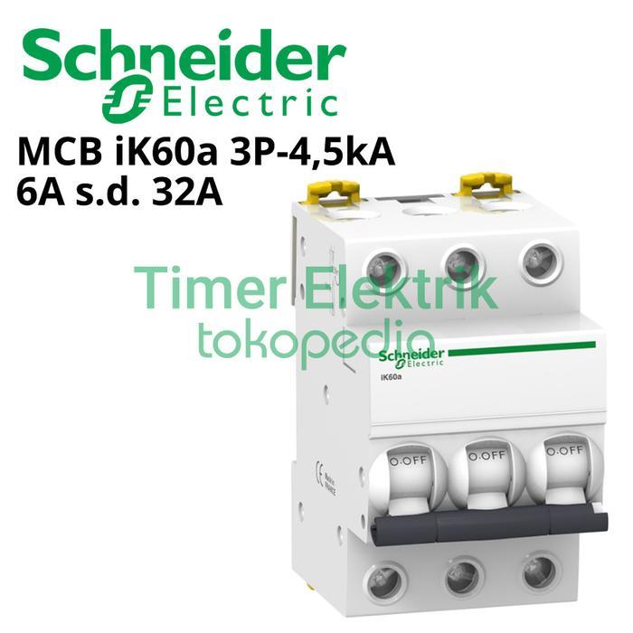 MCB iK60a Schneider 4,5kA 3P-6A s.d 32A