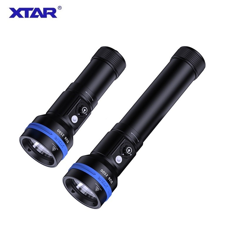 XTAR D26 2500 Diving Flashlight 2500 Lumen Beam Distance 320 Meter Magnetic Switch Torch 100 Meter
