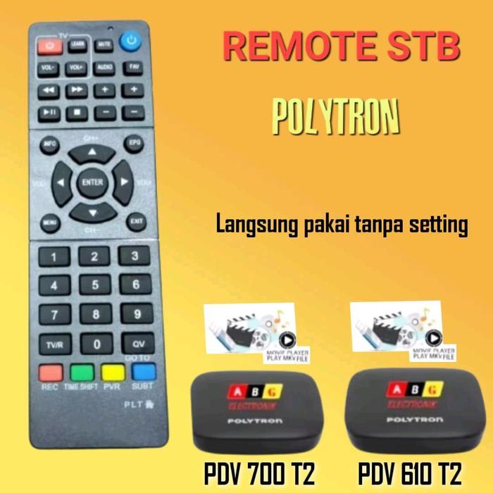 Remot Remote Untuk Semua STB Set Top Box Polytron Bisa Langsung Pakai Tanpa Setting Kode