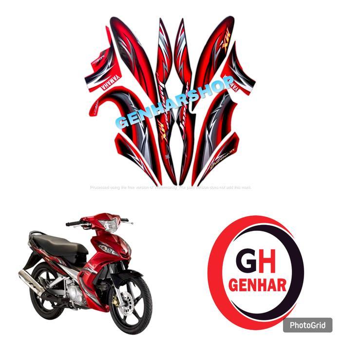 stiker Striping motor yamaha jupiter mx old 2006 merah