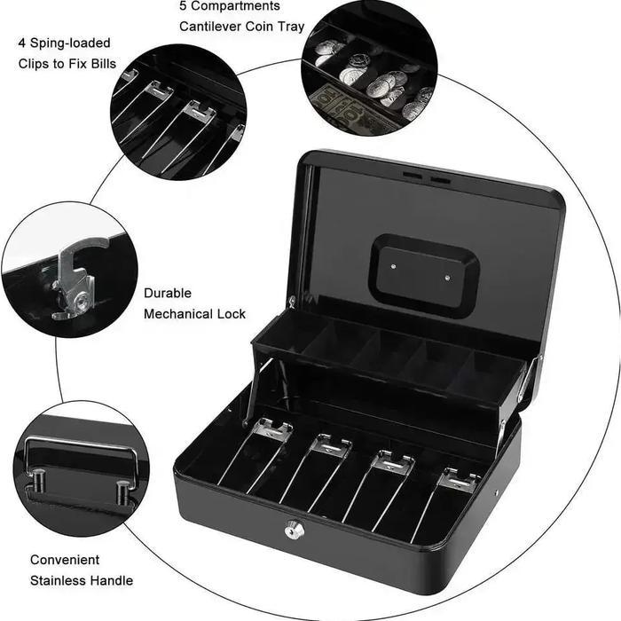 Kotak Uang Drawer Kasir Portable Coin Ukuran Besar Toko Minimarket Retail