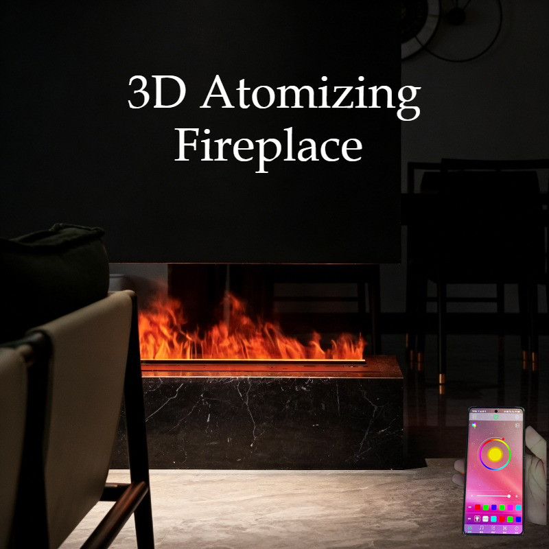 120cm Smart Water Mist Fireplace kamini electric fireplace Wall Hanging Electric Fireplace with 3D