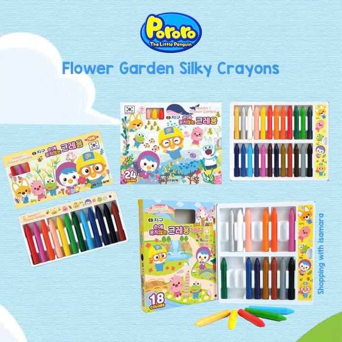 Pororo Flower Garden Silky Crayons / Crayon